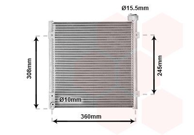 VAN WEZEL Air conditioning condenser Article number: 25005095 cheaply