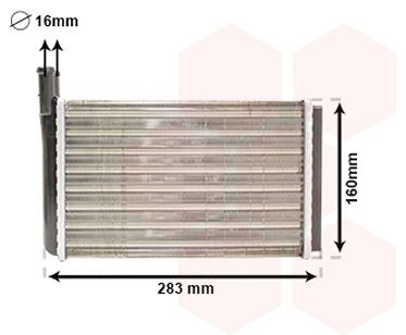 VAN WEZEL Heater matrix Article number: 58006061 cheaply