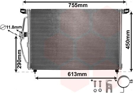 VAN WEZEL Air conditioning condenser Article number: 37005228 cheaply