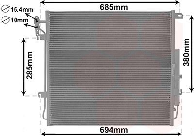 VAN WEZEL Air conditioning condenser Article number: 02005209 cheaply