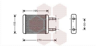 VAN WEZEL Heater matrix Article number: 82006064 cheaply