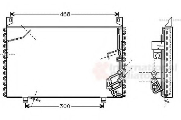 VAN WEZEL Air conditioning condenser Article number: 06005197 cheaply