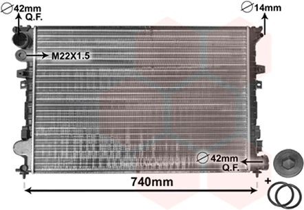 VAN WEZEL Engine radiator Article number: 09002089 cheaply