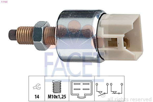 FACET 7.4129 Temperature Switch, coolant warning lamp CHARADE 1.0 i 57 PS Petrol 2000
