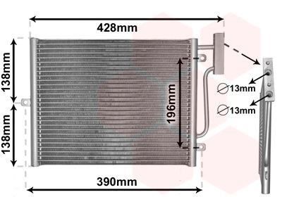VAN WEZEL Air conditioning condenser Article number: 74005038 cheaply