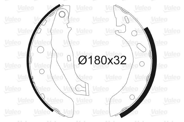 VALEO Brake Shoe Set Article number: 562635 cheaply