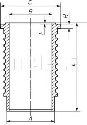 MAHLE ORIGINAL 489WN01 Χιτώνιο κυλίνδρου FRONTERA 2.5 TDS 115 PS Πετρέλαιο 1998