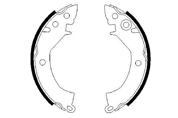 BOSCH Brake Shoe Set Article number: 0 986 487 335 cheaply