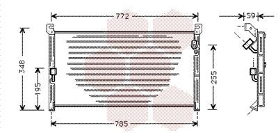 VAN WEZEL Air conditioning condenser Article number: 53005130 cheaply