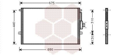 VAN WEZEL Air conditioning condenser Article number: 21005018 cheaply