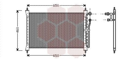 VAN WEZEL Air conditioning condenser Article number: 77005012 cheaply