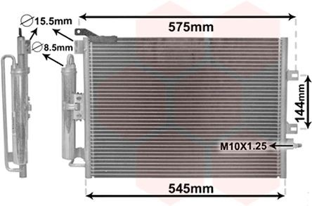 VAN WEZEL Air conditioning condenser Article number: 43005395 cheaply