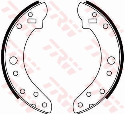 TRW Brake Shoe Set Article number: GS6143 cheaply