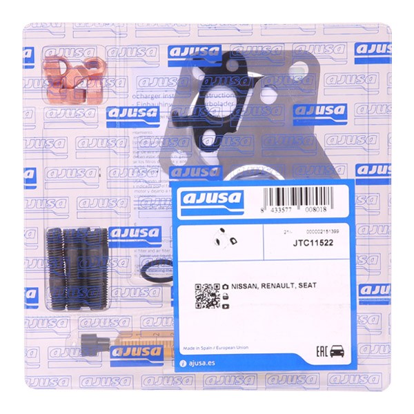 AJUSA JTC11522 Mounting Kit, charger MODUS 1.5 dCi 106 PS Diesel