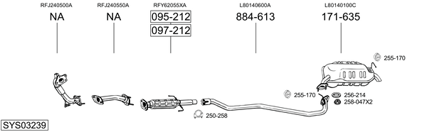 BOSAL Išleidimo kolektorius prekės numeris: 884-807 nebrangu