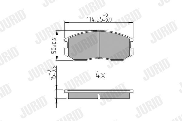 JURID Brake pad set Article number: 572375J cheaply