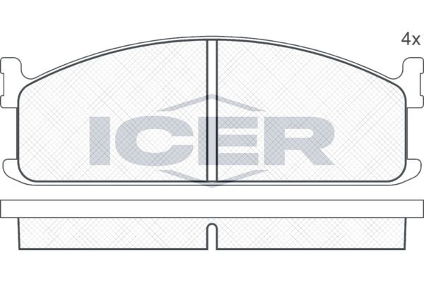 ICER Brake pad set Article number: 140521 cheaply
