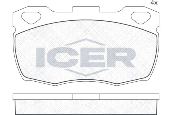 ICER Brake pad set Article number: 140799 cheaply