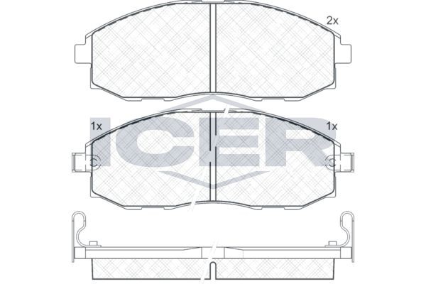 ICER Brake pad set Article number: 141266 cheaply