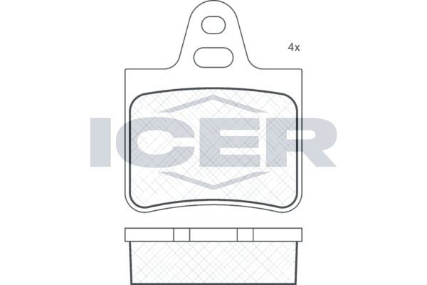 ICER Brake pad set Article number: 180292 cheaply