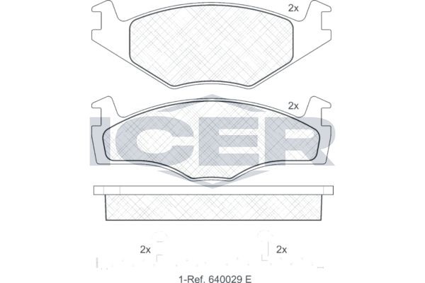 ICER Brake pad set Article number: 180460 cheaply