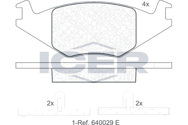 ICER Brake pad set Article number: 180461 cheaply