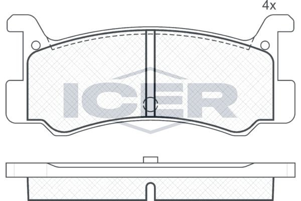 ICER Brake pad set Article number: 180621 cheaply