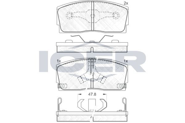ICER Brake pad set Article number: 180951 cheaply