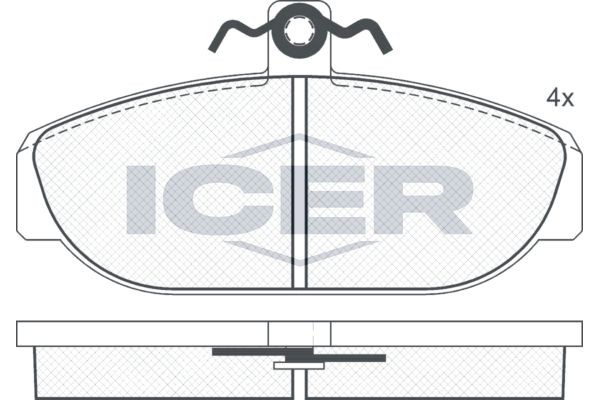 ICER Brake pad set Article number: 181014 cheaply