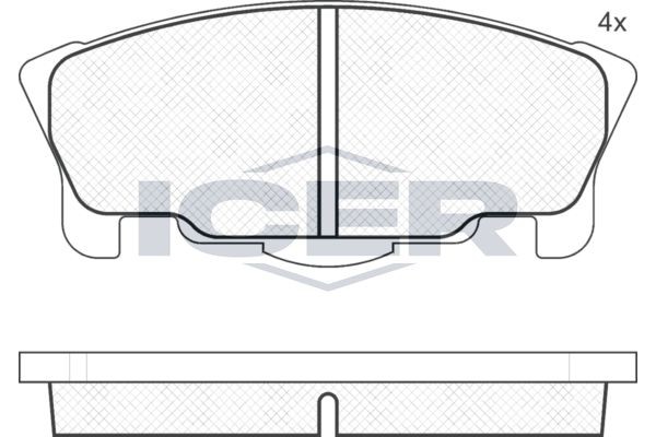 ICER Brake pad set Article number: 181341 cheaply