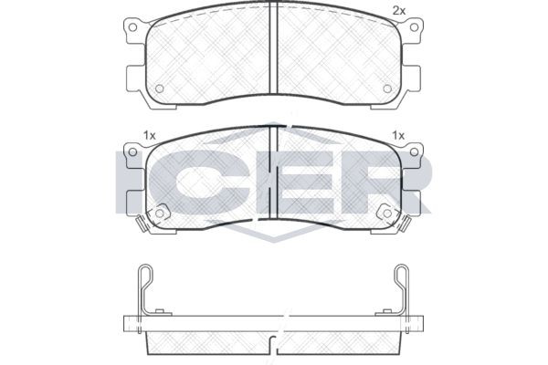 ICER Brake pad set Article number: 181417 cheaply