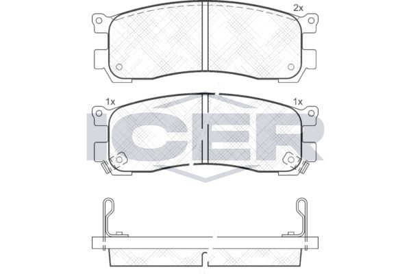 ICER Brake pad set Article number: 181418 cheaply