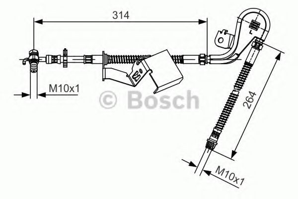 BOSCH Brake hose Article number: 1 987 481 470 cheaply
