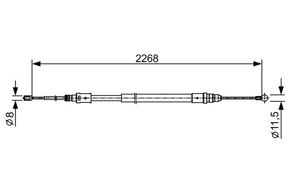 BOSCH Hand brake cable Article number: 1 987 482 409 cheaply