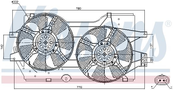 NISSENS Air conditioning condenser Article number: 940310 cheaply
