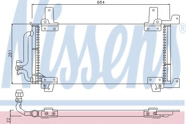 NISSENS Air conditioning condenser Article number: 94242 cheaply