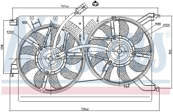 NISSENS Fan, radiator Article number: 85523 cheaply