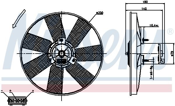 NISSENS Radiatora ventilators raksta numurs: 85537 lēti