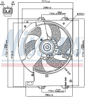 NISSENS Fan, radiator Article number: 85274 cheaply