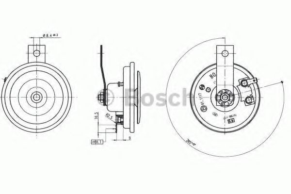 BOSCH Horn Varenummer: 9 320 332 009 billige