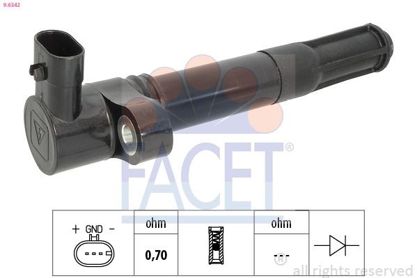 FACET HT.0544 Remondikomplekt, süütejagaja ASCONA 1.8 E (F11, M11, F68, M68) 100 HP Bensiin 1988
