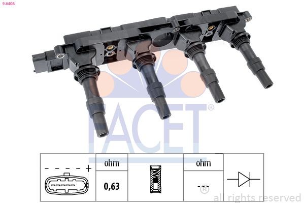 FACET HT.0644 Remonto komplektas, skirstytuvas BX 1.6 87 AG benzinas 1994