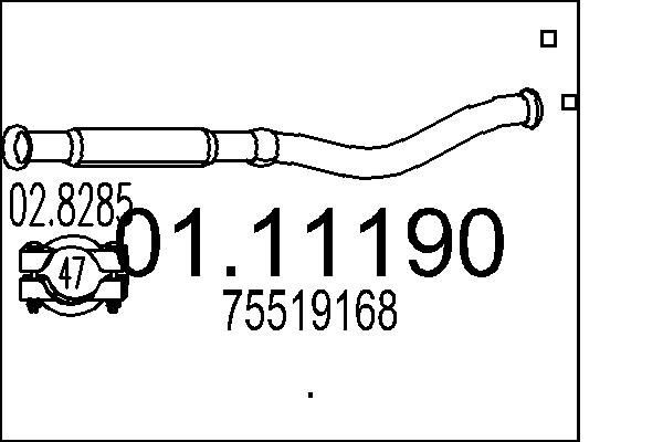 MTS Išleidimo kolektorius prekės numeris: 01.11190 nebrangu