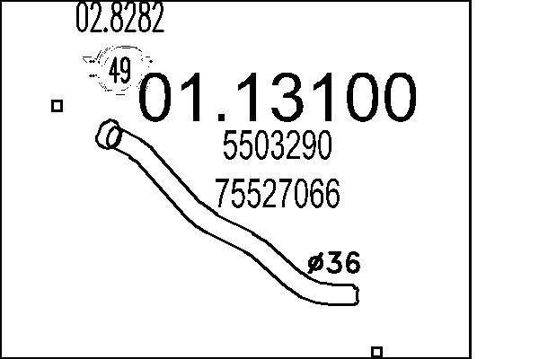 MTS Išleidimo kolektorius prekės numeris: 01.13100 nebrangu