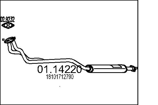 MTS Išleidimo kolektorius prekės numeris: 01.14220 nebrangu