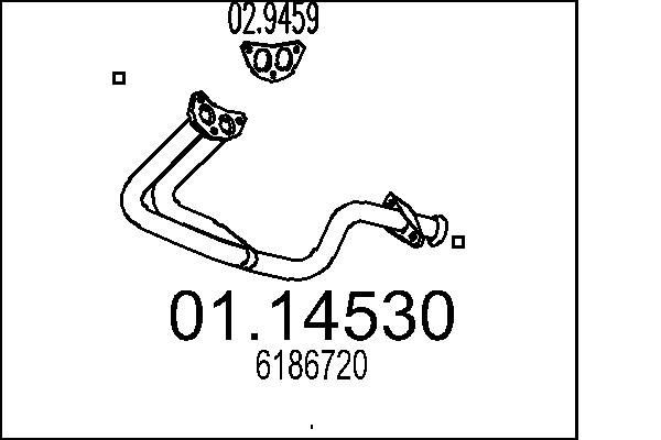 MTS Exhaust Pipe Article number: 01.14530 cheaply