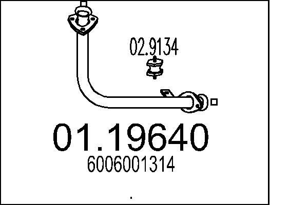 MTS Exhaust Pipe Article number: 01.19640 cheaply