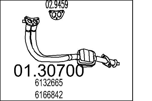 MTS Front Silencer Article number: 01.30700 cheaply