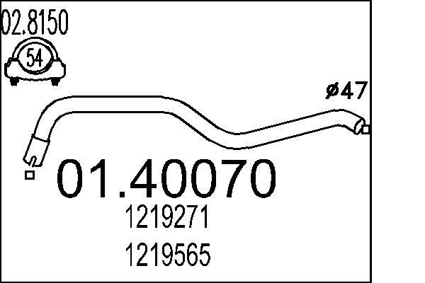 MTS Išleidimo kolektorius prekės numeris: 01.40070 nebrangu