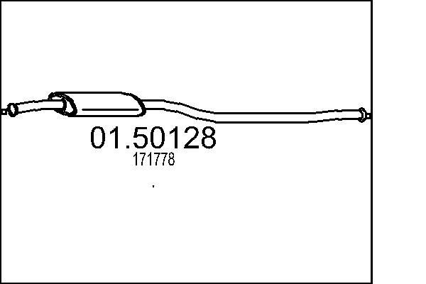 MTS Middle silencer Article number: 01.50128 cheaply